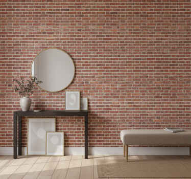 Stone wallpaper rustic red appearance - TenStickers