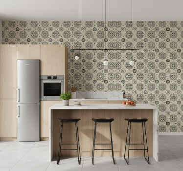 Tile effect wallpaper patterned runner - TenStickers