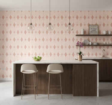Tile effect wallpaper art deco pastel diamonds - TenStickers