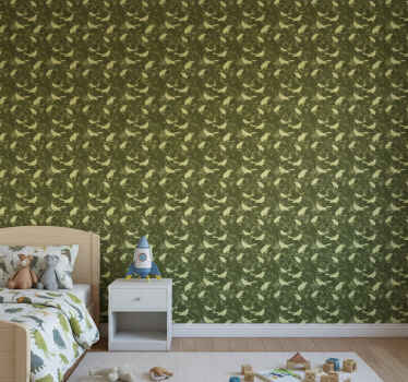 Papier peint chambre enfant style victorien vert - TenStickers