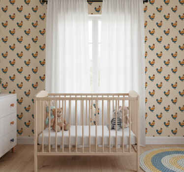 Tapete za otroške sobe vzorec očarljivega petelina - TenStickers