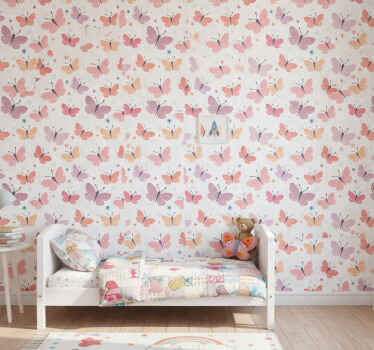 Butterfly wallpaper with butterflies flying - TenStickers