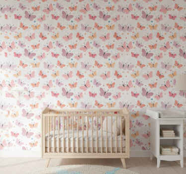 Tapet fjärilar med fjärilsmönster - Tenstickers