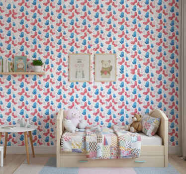 Butterfly wallpaper with branches - TenStickers