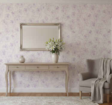 Tapet hol design floral cu crini înfloriți - TenStickers