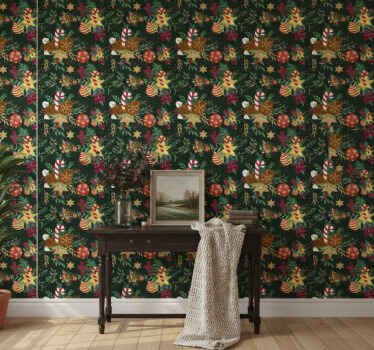 Tapet hol elemente de bomboane festive - TenStickers