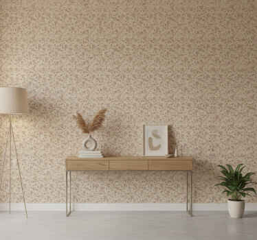 Papier peint couloir avec des motifs botaniques subtils - TenStickers