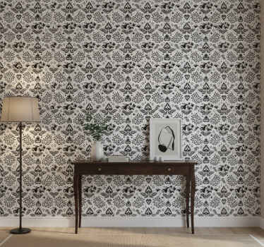 Papier peint couloir Éléments floraux élégants - TenStickers