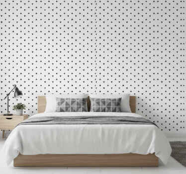 Scandinavian wallpaper black and grey 3d triangles - TenStickers