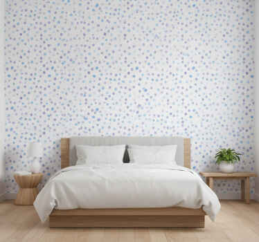 Scandinavian wallpaper colorful painted dots - TenStickers