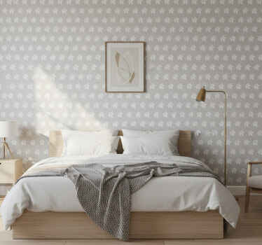 Scandinavian wallpaper nordic minimal white pattern - TenStickers