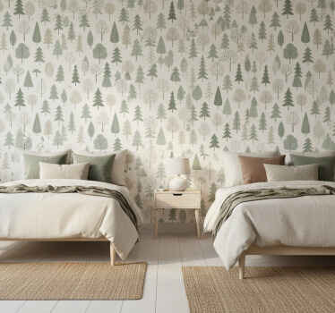Carta da parati nordica foresta scandinava rilassante - TenStickers