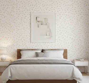 Carta da parati nordica motivo floreale fogliare calmante - TenStickers