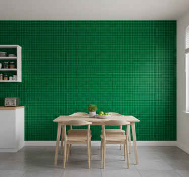 Carta da parati texture plaid verde classico - TenStickers