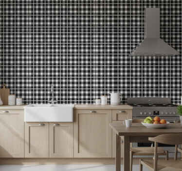 Carta da parati texture motivo a quadri classico - TenStickers