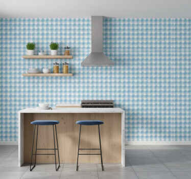 Carta da parati texture armonia geometrica blu - TenStickers