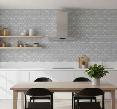 Muster tapete hexagonales graues muster - TenStickers