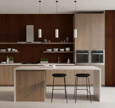 Muster tapete holzplanken design - TenStickers