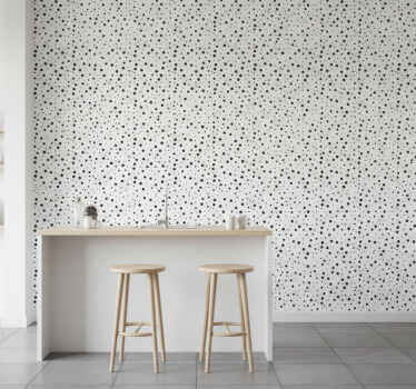 Muster tapete mit schwarzen punkten - TenStickers