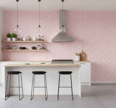 Muster tapete pink geometrisches musterdesign - TenStickers