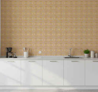 Muster tapete geometrisches kreisdesign - TenStickers