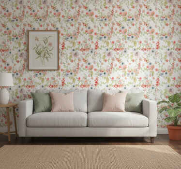 Classic wallpaper floral branches design - TenStickers