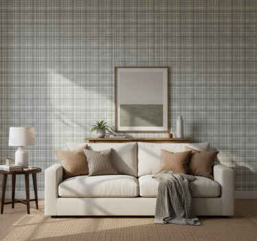 Classic wallpaper in green tartan pattern - TenStickers