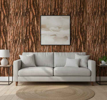 Papel tapiz para sala corteza de árbol - TenVinilo
