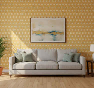 Papier peint salon motif fleurs élégantes - TenStickers