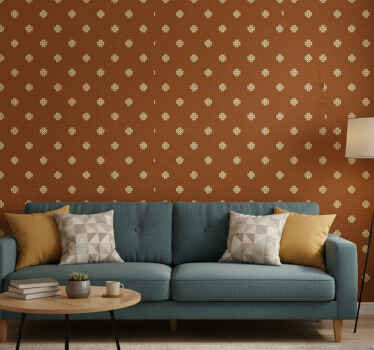 Papel tapiz para sala patrón de puntos tejidos - TenVinilo