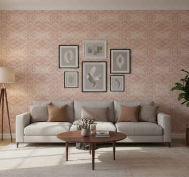 Carta da parati soggiorno effetto legno chiaro - TenStickers