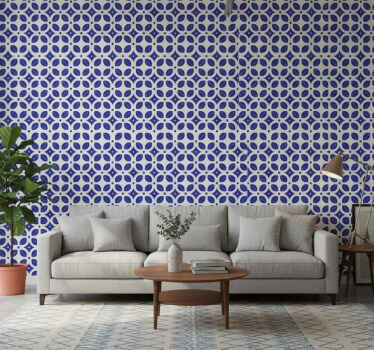 Carta da parati soggiorno sovrapposizione geometrica - TenStickers