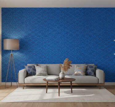 Carta da parati soggiorno elemento onda curva - TenStickers