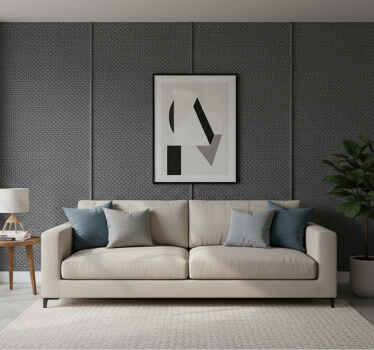 Carta da parati soggiorno motivo tessuto intrecciato - TenStickers