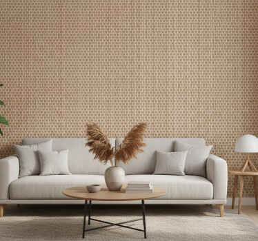Carta da parati soggiorno superficie tessuta intrecciata - TenStickers