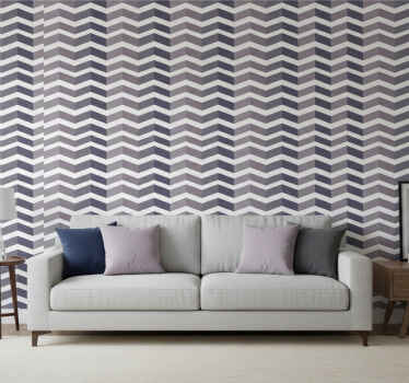 Carta da parati soggiorno design a zigzag - TenStickers