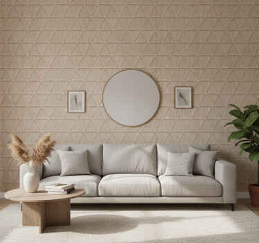Carta da parati soggiorno motivo geometrico - TenStickers