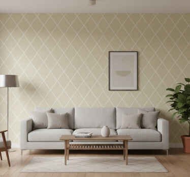 Carta da parati soggiorno motivo geometrico diagonale - TenStickers