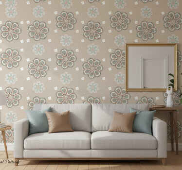 Carta da parati soggiorno motivi floreali eleganti - TenStickers