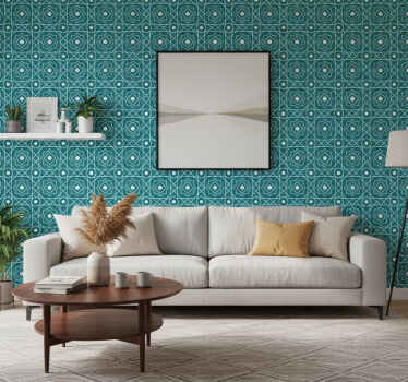 Carta da parati soggiorno finitura texture geometrica - TenStickers
