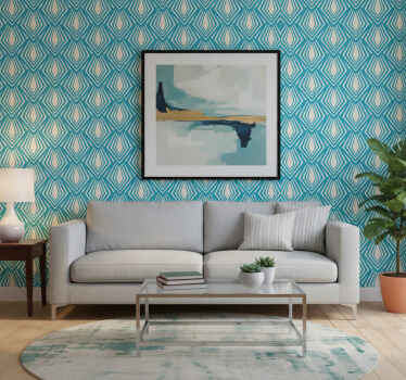 Wallpaper geometric diamond pattern - TenStickers