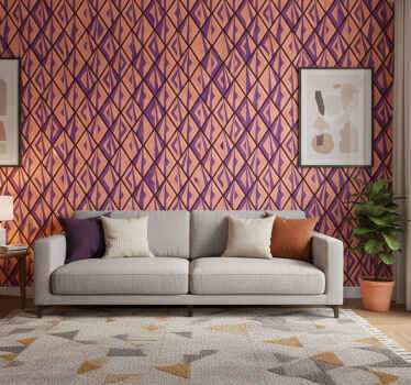 Wallpaper geometric diamond pattern - TenStickers