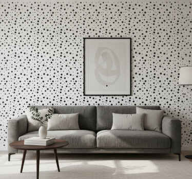Wallpaper geometric monochrome dot design - TenStickers