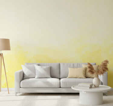 Vintage wallpaper yellow bright ombre effect - TenStickers