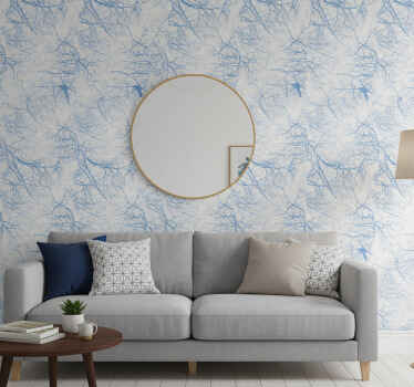 墙纸树壁纸蓝色 - TenStickers