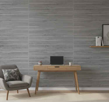 Tapeta do biura w szare paski - TenStickers