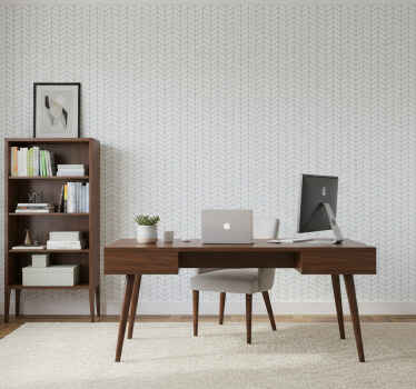 Office wallpaper blue zigzag lines on white background - TenStickers