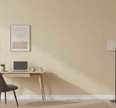 Tapeta do biura w prostym beżowym kolorze - TenStickers