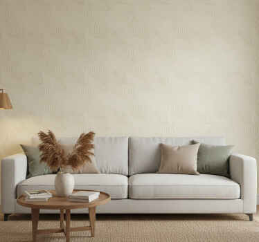 Living room wallpaper with gentle wave patterns - TenStickers