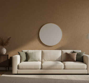 Living room wallpaper elegant dark beige design - TenStickers